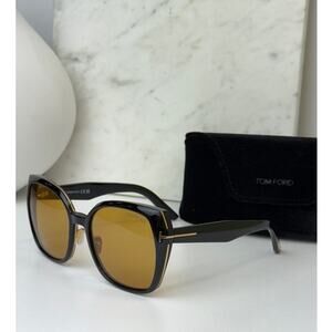 NEW Tom Ford TF1223 Plum Black Yellow Tint Sunglasses $600